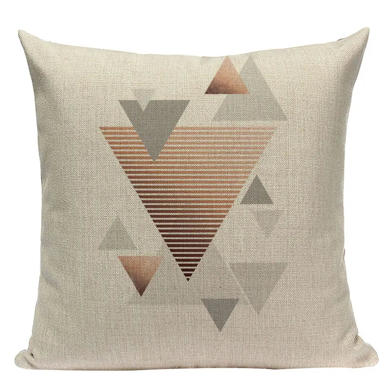 Axyaa Striped Geometric Cushion Cover 45x45cm in Black, Blue
