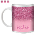 Custom Glitter Effect Tea Coffee Mug Cup Gift with Personalized Name Text - Axyaa Brand