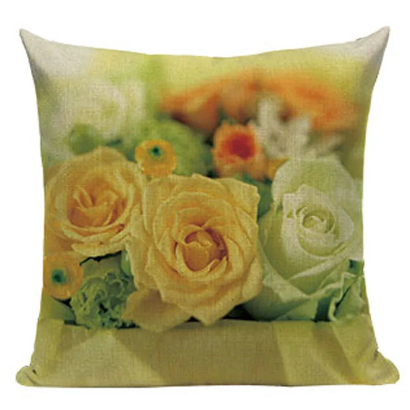 Retro Flower Cushion Cover - Axyaa Brand - Home Decor Luxury Pillows