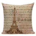Axyaa London Bridge Paris Eiffel Tower Decorative Printed Throw Pillows