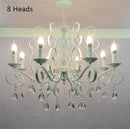Axyaa Retro Wrought Iron Crystal Chandelier with E14 Candle Lights