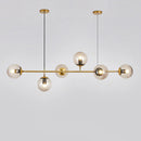 Axyaa Modern Nordic Glass Globe Chandelier - Industrial Edison E27 Handing Lamp Lighting