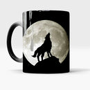 Axyaa Color-Changing Mug – Wolf Tiger Panther Design – Ideal Birthday Gift for Coffee Lovers.
