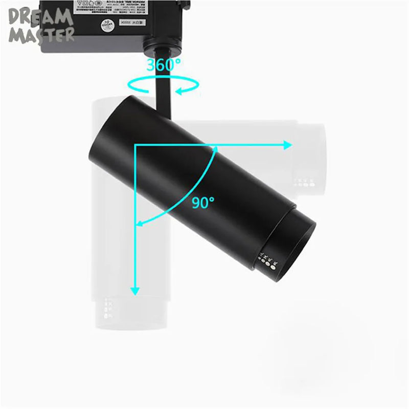 Axyaa LED Track Spotlights 5/7/10/15/20W - Zoom Adjustable Rail Lamp - Modern Art Deco