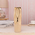 Axyaa Gold-Plated Ceramic Vase: Elegant Home Decor & Wedding Decoration