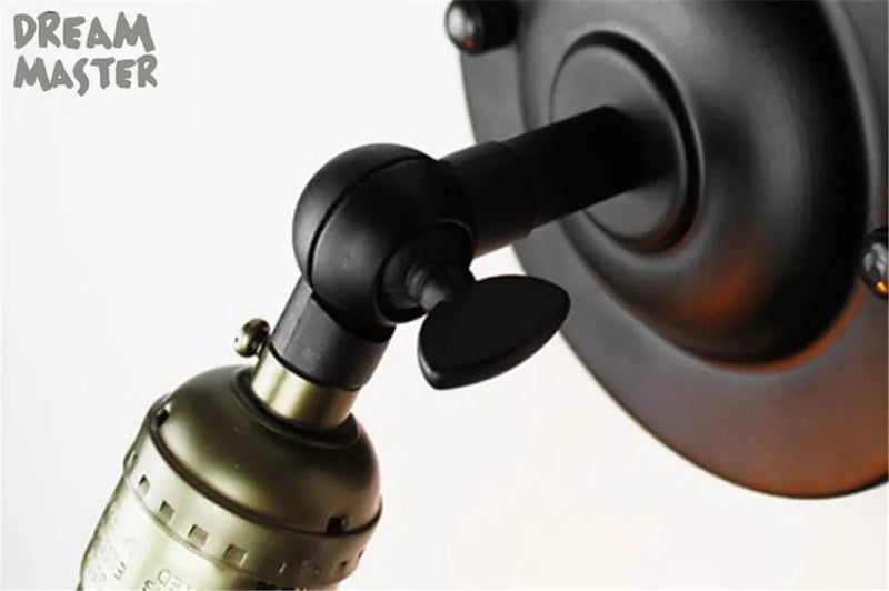 Axyaa Industrial Mini Wall Light with On/Off Switch - Retro Adjustable Sconces