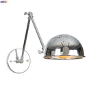 Axyaa Vintage Adjustable Swing Arm Wall Light - Silver Loft Style Vintage LED, Retro Edison
