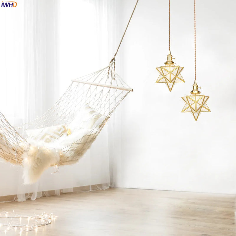 Axyaa Nordic LED Glass Pendant Lamp for Home Lighting