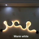 Axyaa Wave Acrylic LED Chandelier Dimmable Home Lighting for Living/Dining Room