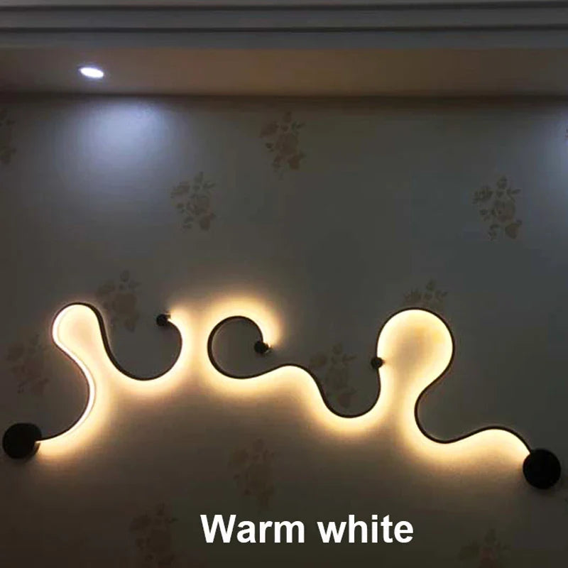 Axyaa Wave Acrylic LED Chandelier Dimmable Home Lighting for Living/Dining Room