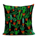 Axyaa Yellow Cactus Watercolor Cushion Cover Farmhouse Decor Pillowcase