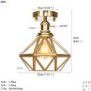 Axyaa Copper Ceiling Light Glass Ball Nordic Japan Style LED Plafondlamp