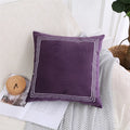Axyaa Velvet Embroidery Cushion Cover | Home Decor Pillow Case 45x45cm