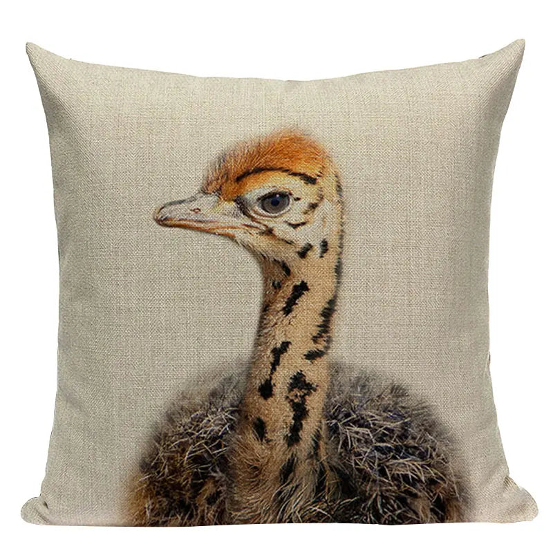 Axyaa Animal Series Cushion Cover: Tiger Elephant Monkey Pillow Cover Home Decor