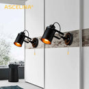 Axyaa Vintage Industrial Wall Sconce with Pull Chain Switch