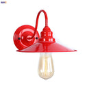 Axyaa Retro LED Wall Light in Red Metal for Bedroom & Living Room