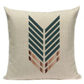 Axyaa Striped Geometric Cushion Cover 45x45cm in Black, Blue