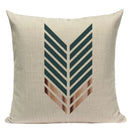 Axyaa Striped Geometric Cushion Cover 45x45cm in Black, Blue