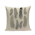 Axyaa Cotton Linen Feather Cushion Cover for Home Decor