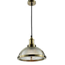 Axyaa Glass Shade Pendant Light: Vintage Loft Design, LED Bulb, Ideal for Dining Room & Office