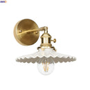 Axyaa Nordic White Ceramic LED Wall Light Sconce, Vintage Copper Finish