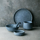 Axya Marble-Inspired Ceramics Set: Bowl, Plate, Sauce Dish, Spoon Cup for Home & Canteen