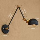 Axyaa Loft Style Retro Vintage Swing Arm LED Wall Sconce Industrial Light Fixtures