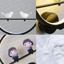 Axya LED Wall Lamps: Modern Black White Bird Angel Decorative Lighting for Interior