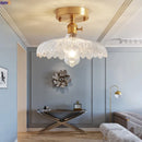 Axyaa Nordic Glass Copper LED Ceiling Light Vintage Ceiling Lamp
