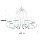 Axyaa White/Black Iron Country Chandelier with Modern Style
