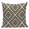 Axyaa Geometric Linen Cushion Cover 45x45cm - High Quality Decor Pillow