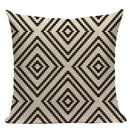 Axyaa Geometric Linen Cushion Cover 45x45cm - High Quality Decor Pillow