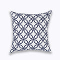 Axyaa Geometric Blue Embroidered Cushion Cover, 45x45cm, Home Decor