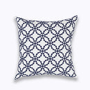 Axyaa Geometric Blue Embroidered Cushion Cover, 45x45cm, Home Decor