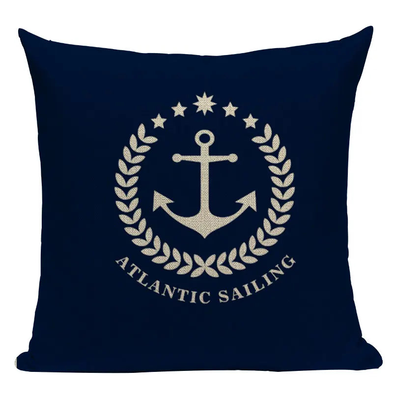 Nautical Anchor Throw Pillow Cover - Axyaa Branded Home Decor Collection