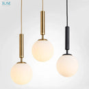 Axyaa Nordic Glass Ball LED Pendant Light - Modern, Creative, Single Head for Home & Commercial Settings
