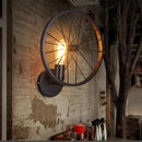 Retro Loft Wheel Wall Lamp by Axyaa - Creative Personality Light for Restaurant, Bar, Bedroom