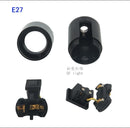 Axyaa E27 Socket Lamp Base with Switch - Black Bulb Holder Socket