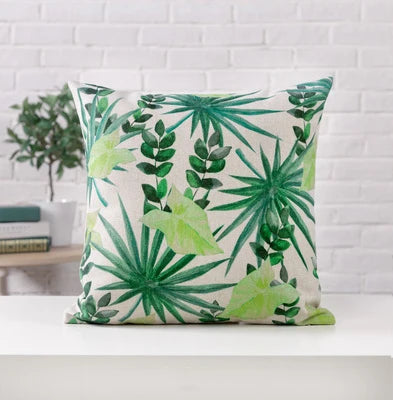 Axyaa Tropical Palm Leaf Cushion Cover 45x45cm