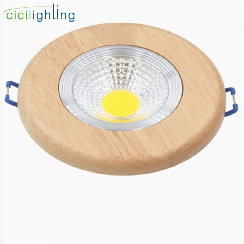 Axyaa Solid Wood LED Downlight for Industrial Office Living Room