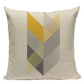 Nordic Geometric Deer Cushion Cover - Axyaa Yellow Heart Throw Pillow Case