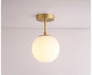 Axyaa Nordic Glass Ball LED Ceiling Lights Copper Vintage Ceiling Lamps