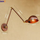 Axyaa Retro Vintage Swing Arm Wall Lamp Industrial Sconce Lighting