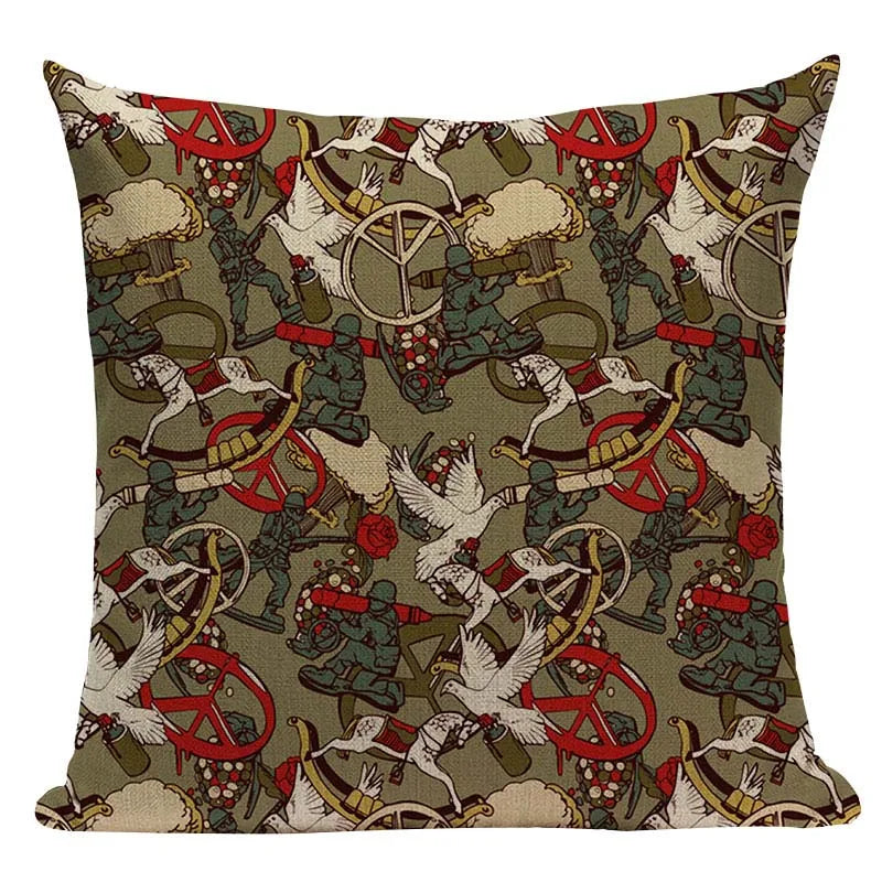 Axyaa Pug Dog Cat Bird Cushion Cover Sleep Dog Throw Pillow Cover