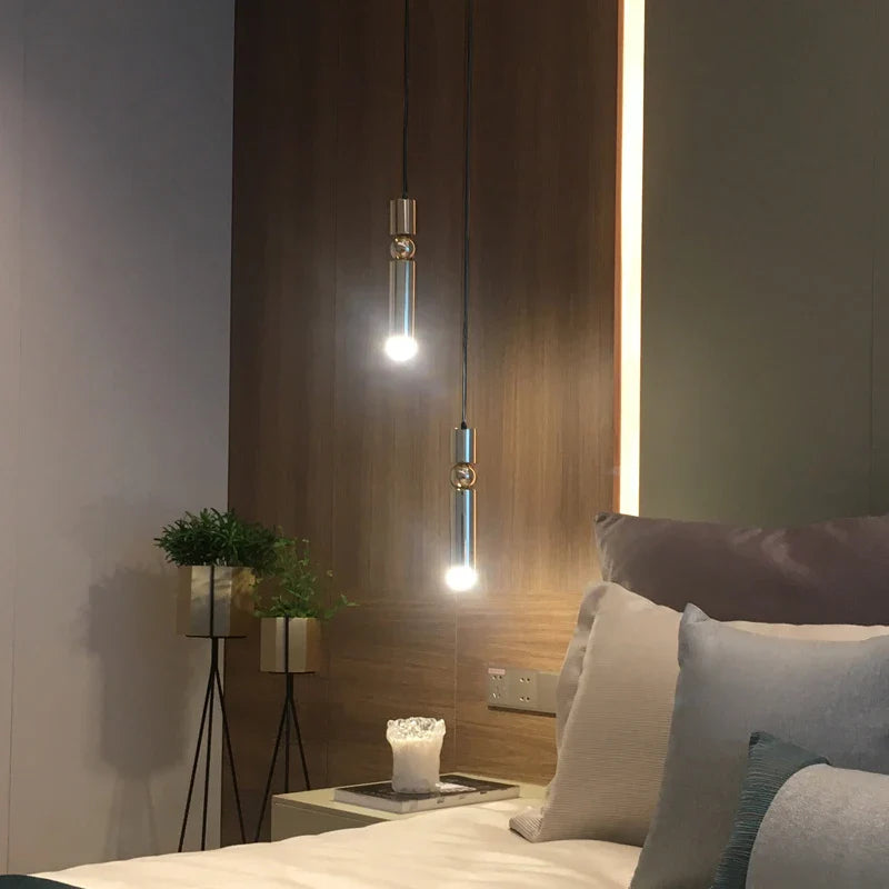 Axya Brass Pendant Light: Modern LED Minimalist Nordic Bar Small Hang Lamp