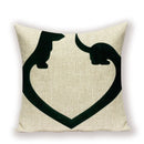 Dachshund Linen Pillow Cover for Sofa Decor Axyaa Home Decorative Cushion Case
