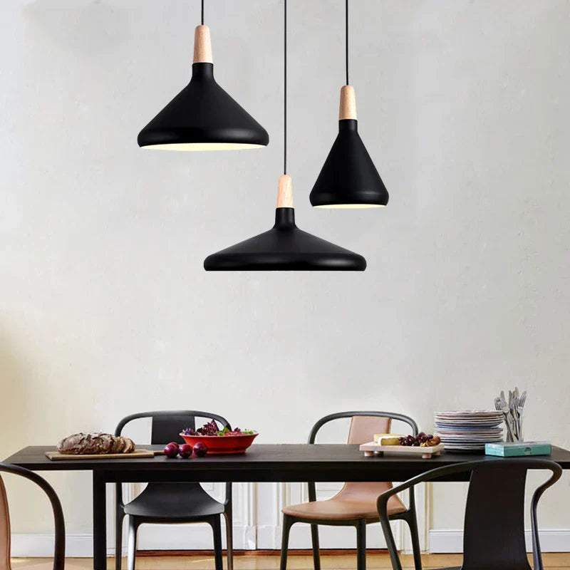 Axya Vintage Industrial Wood Pendant Lights for Loft and Coffee Bar