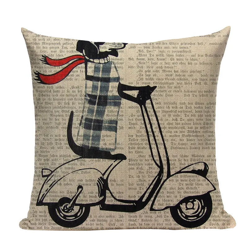 Axyaa Cute Dog Pillow Cases Cartoon Animal Decorative Pillows for Couch