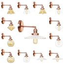 Axyaa Nordic Rose Gold Wall Lamp LED Sconce for Bedroom Bathroom Mirror