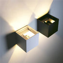 Axyaa Outdoor/Indoor Aluminum Cube LED Wall Lamp Waterproof IP65 Surface Mounted